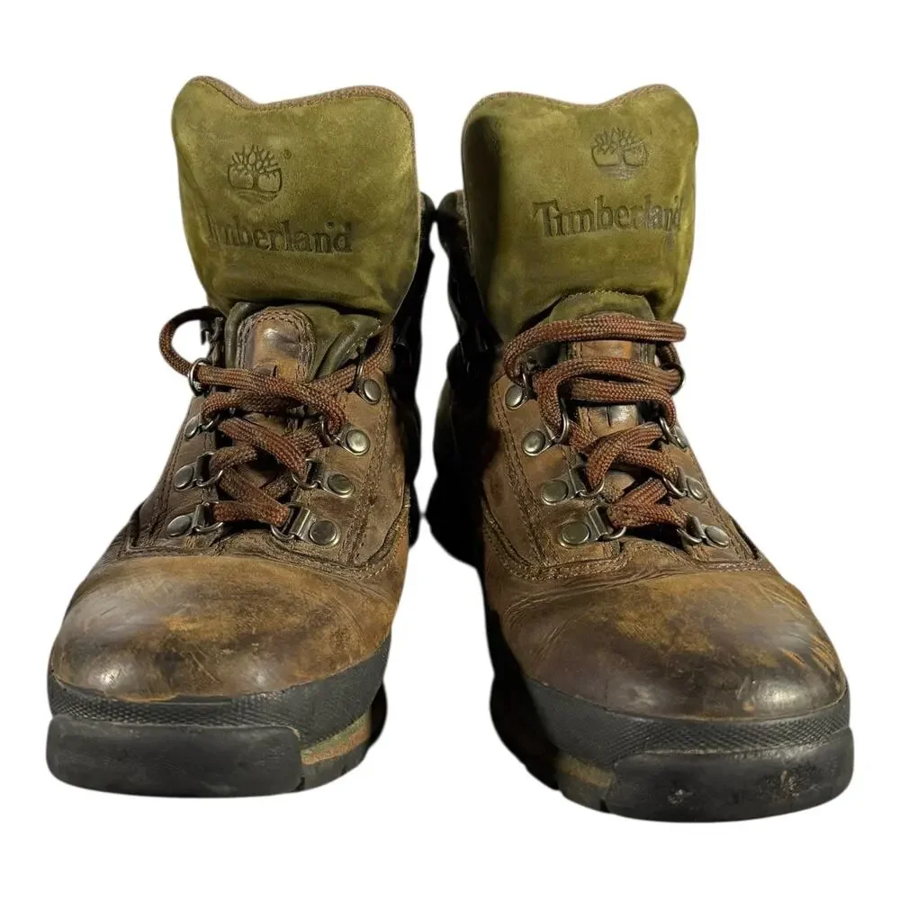 Timberland Waterproof Leather Hiking Boots Brown Men’s 10M Trail Outdoor Lace-Up - Picture 2 of 8